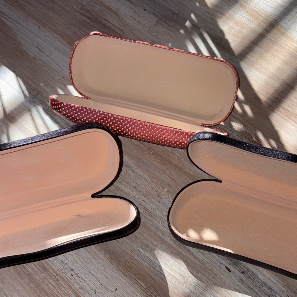 ❤️ 3 Elegant Eyeglass Cases in orange and Black - Picture 5 of 9